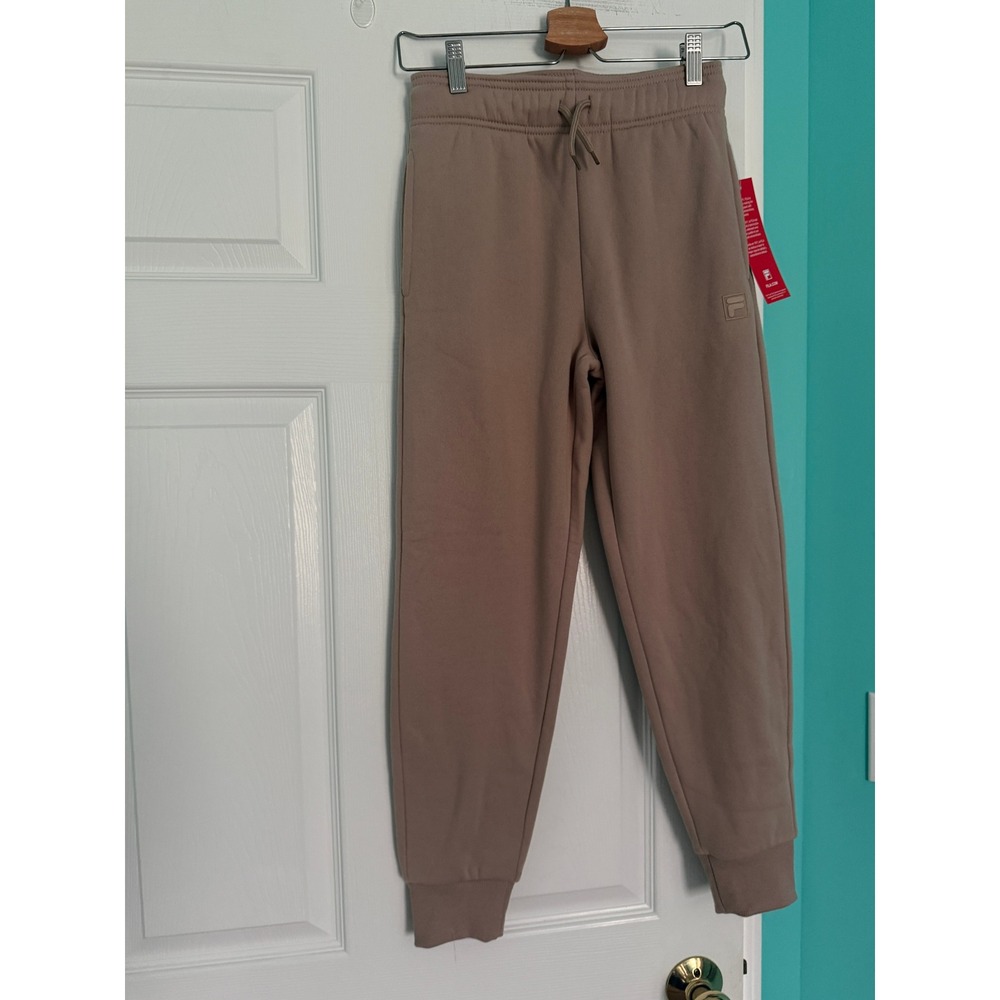 FILA Classic Jogger Mocha Brown Youth Medium 10/12 Sweatpants NEW